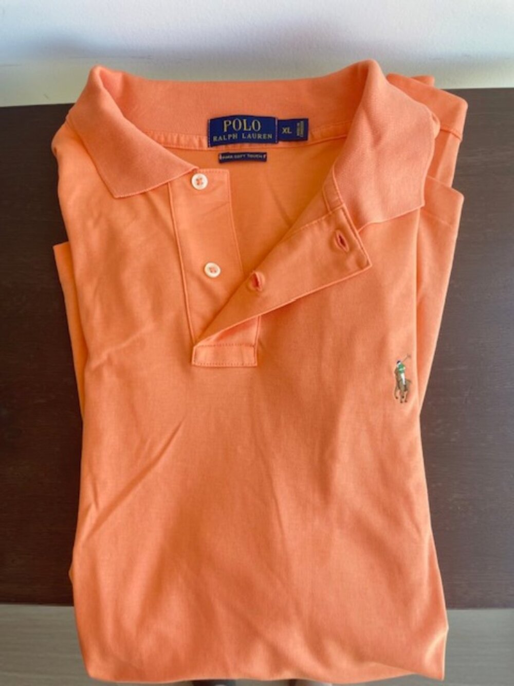 Polo Ralph Lauren Soft Touch Pima Cotton Polo Shirt w/ Multi Pony Orange Size XL